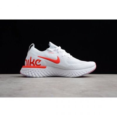 Nike Erkek Epic React Flyknit Beyaz / Kırmızı Koşu Ayakkabısı Türkiye - DI4QOL0O